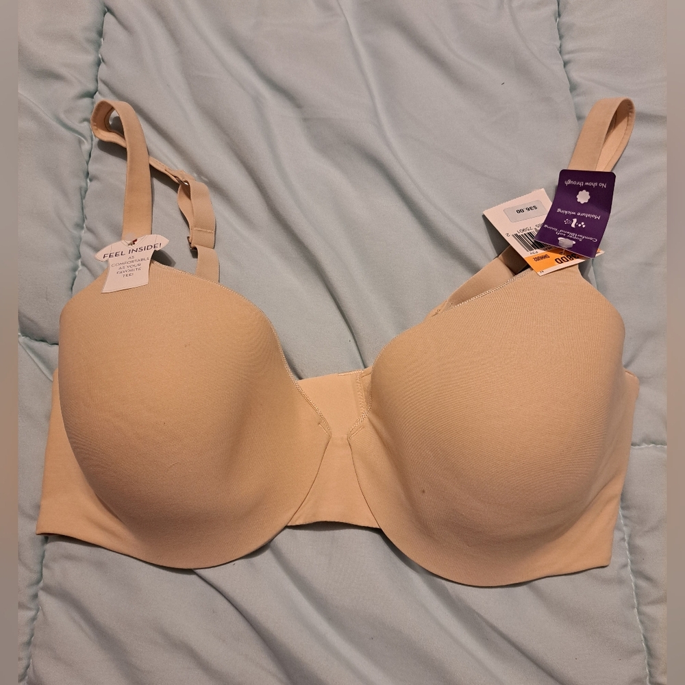 Women's Hanes Beige Bra 38DD